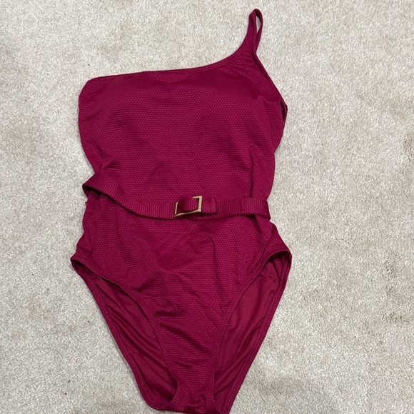 Other - Asymmetric One-Shoulder Girls' One-Piece Swimsuit in Berry